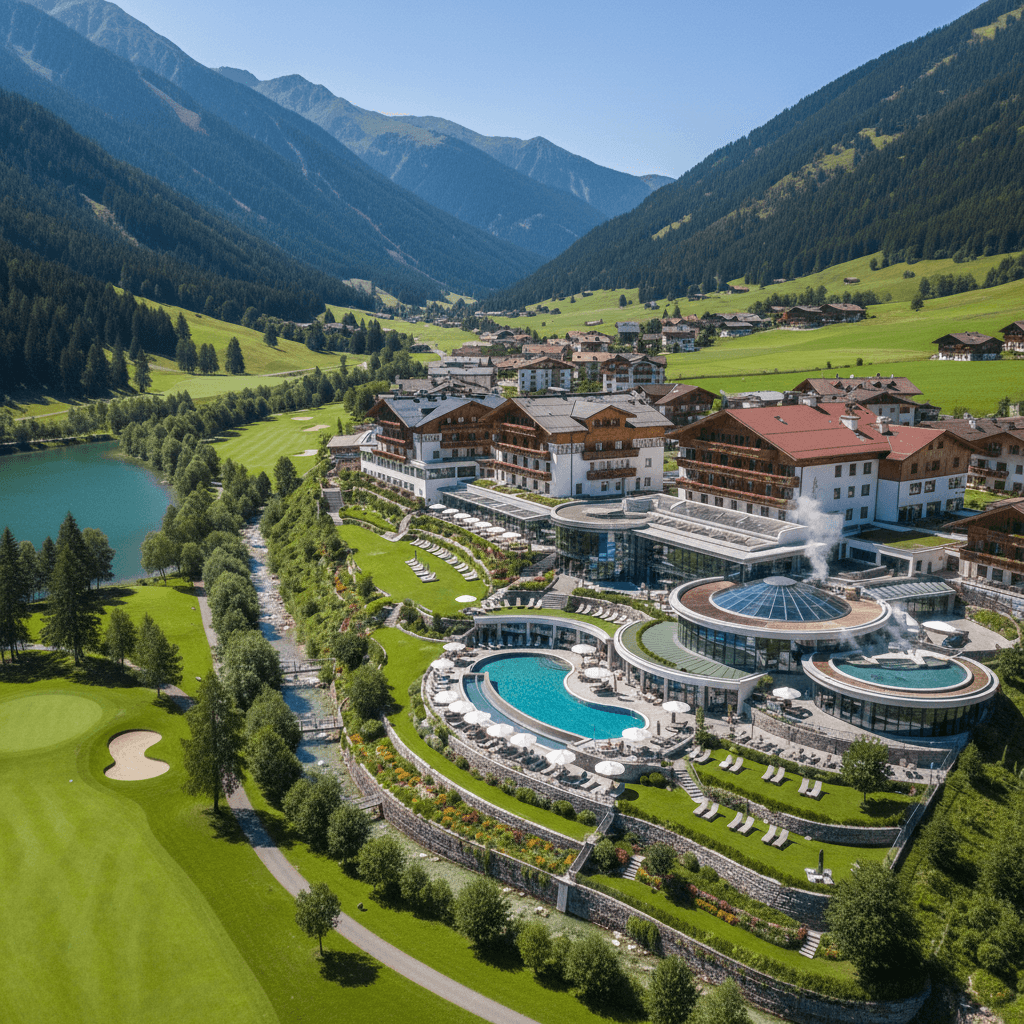 Österreichisches Kurhotel in alpiner Landschaft